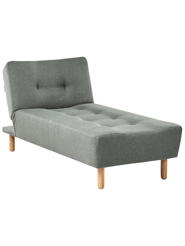 Chaiselongue ALSTEN in Grün/Braun - (W) 75 x (H) 80 x (L) 161 cm symmetrisch