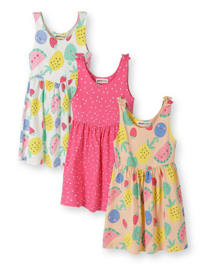 3-er Pack Jerseykleid 30DRESS105 in weiß