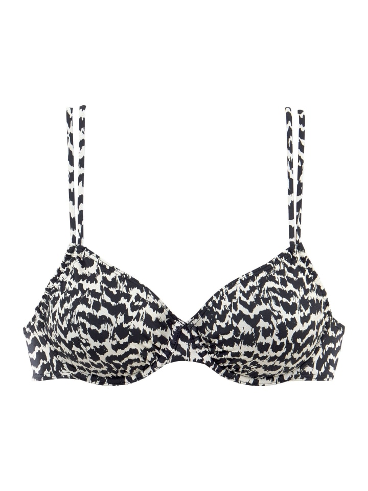 Bügel-Bikini-Top in schwarz-creme