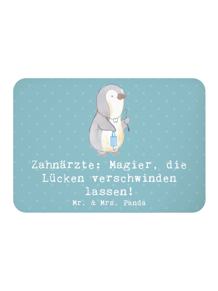 Kühlschrankmagnet Zahnarzt Magier mit Spruch in Meeresbrise