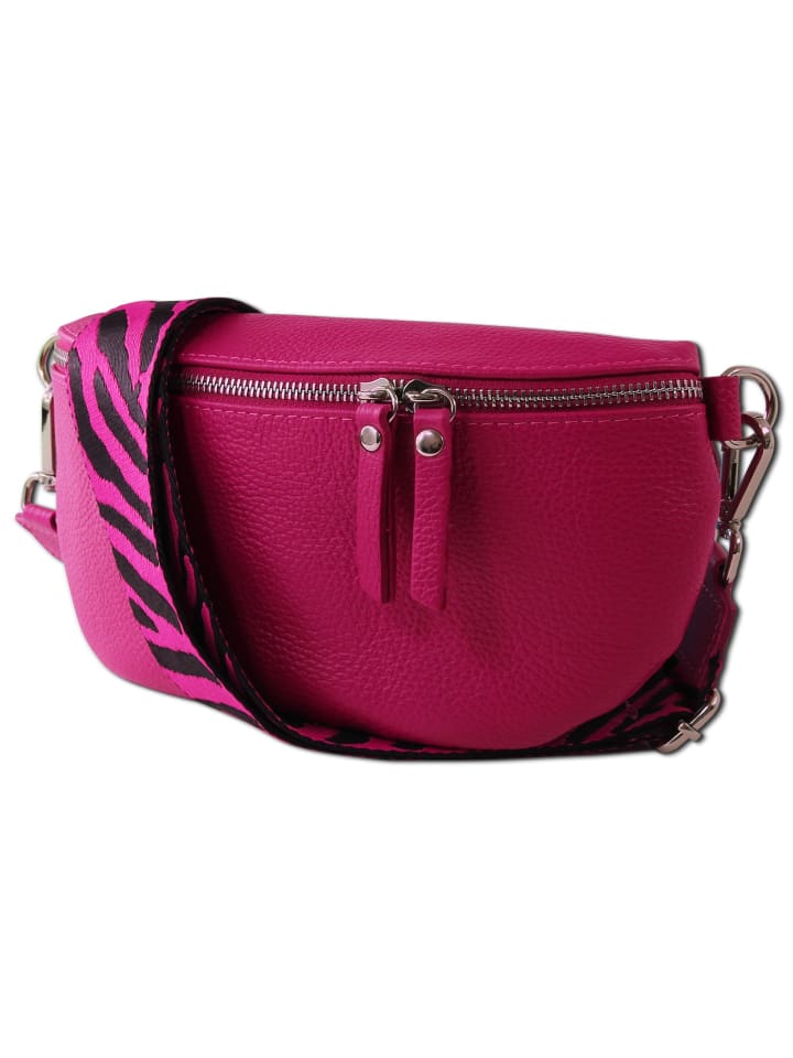 Toscanto Gürteltasche Leder pink, mehrfarbig ca. 25cm