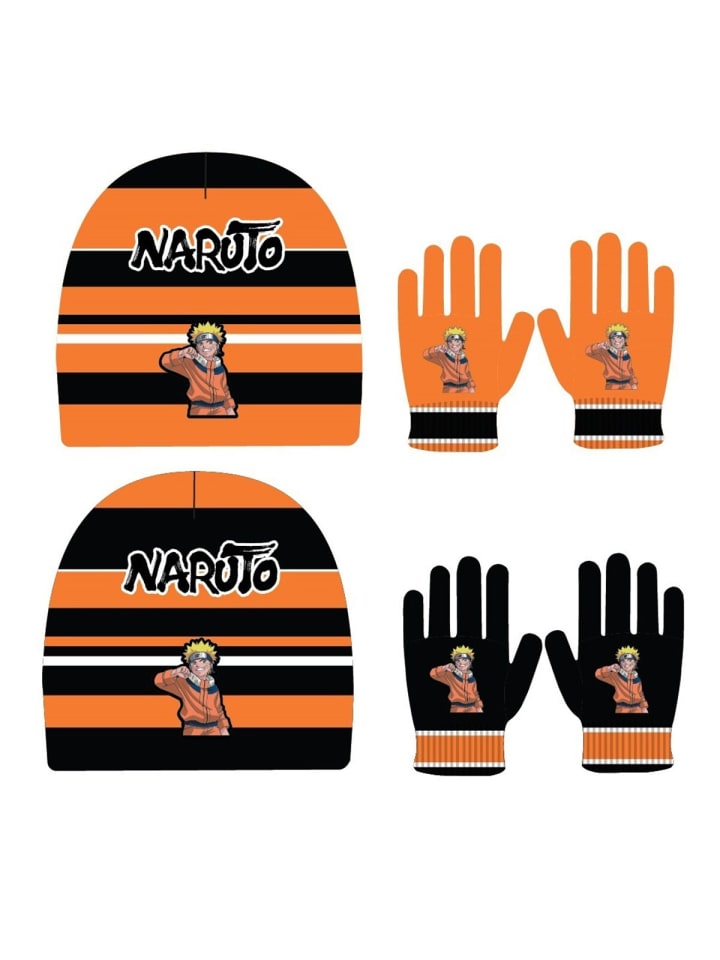 Naruto Mützen- und Handschuhset – Halte Deine Kleinen Ninja-Warm! in Orange
