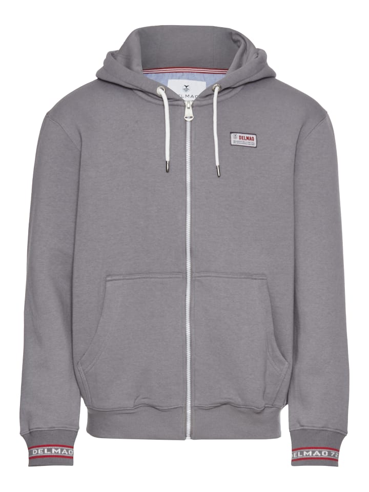 Kapuzensweatjacke in grau