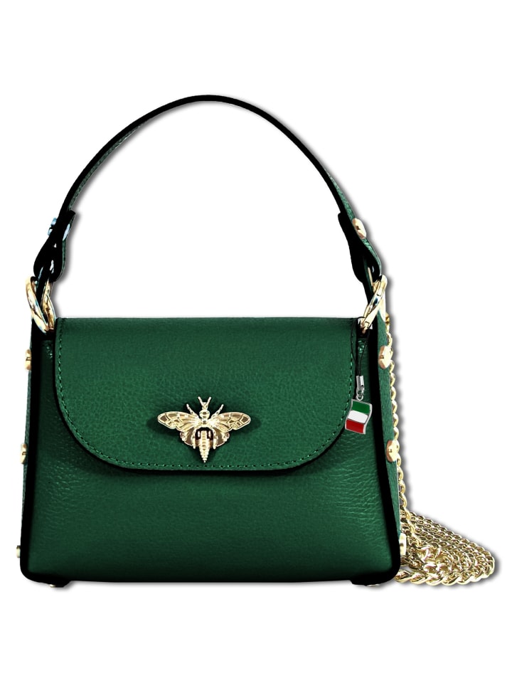 Florence Umhängetasche Leder grün ca. 19cm