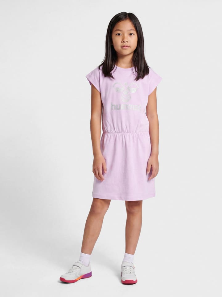 Verstellbare Taille Kleid Hmlflowy Mädchen in ORCHID BLOOM