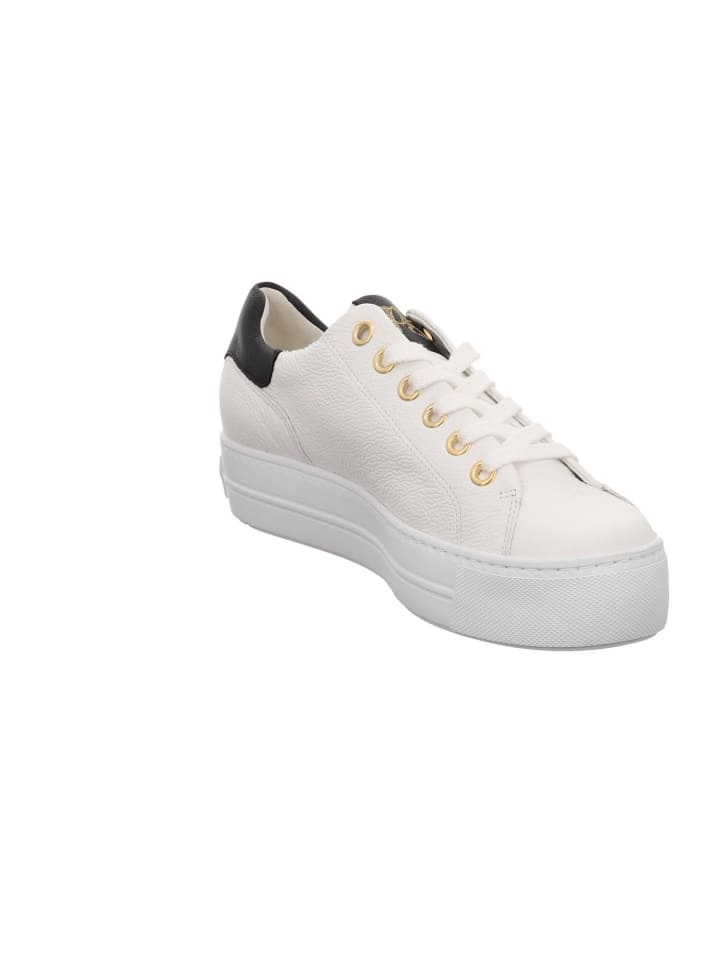 Schnürschuhe in white/black