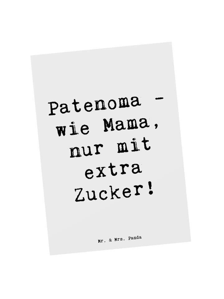 Postkarte Patenoma Liebe mit Spruch in Weiß