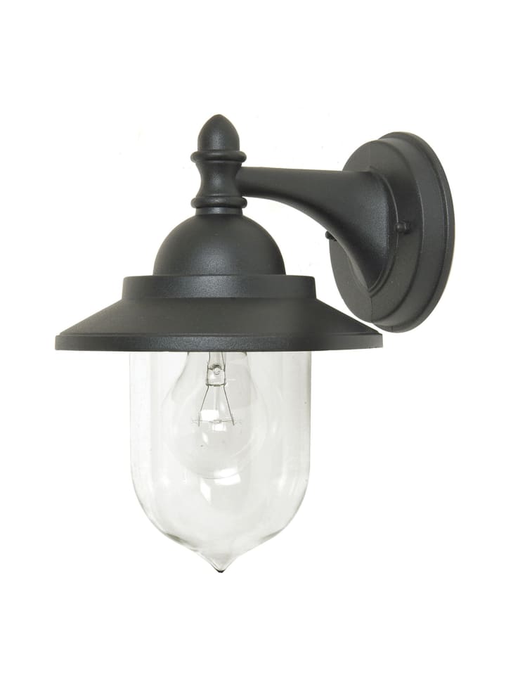 Außen Wandlampe (B)17.7 x (H)25.5 cm in Schwarz