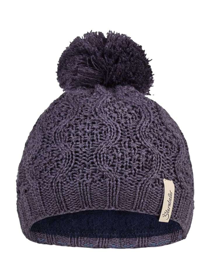 Strickmütze in marineblau