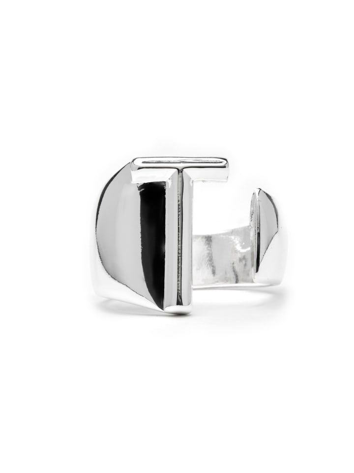 Ring mit Silberfinish – Alphabet