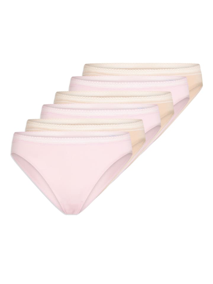 Rio Slip Cotton Lace in Rosa / Beige