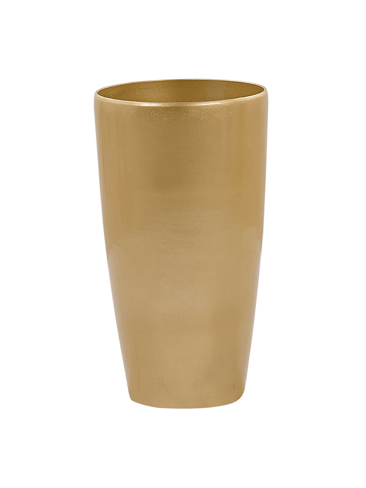 Outdoor Blumentopf TSERIA in Gold - (W) 32 x (H) 58 x (L) 32 cm