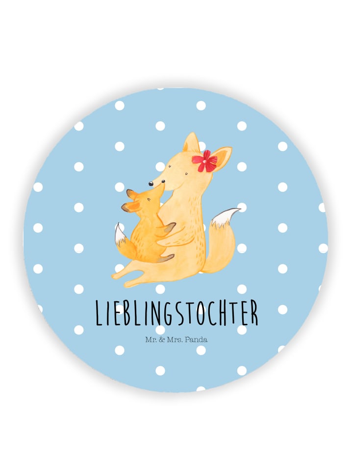 Magnet Fuchs Mama mit Spruch in Blau Pastell