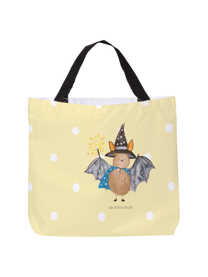 Tasche Fledermaus Zauberer ohne Spruch in Gelb Pastell