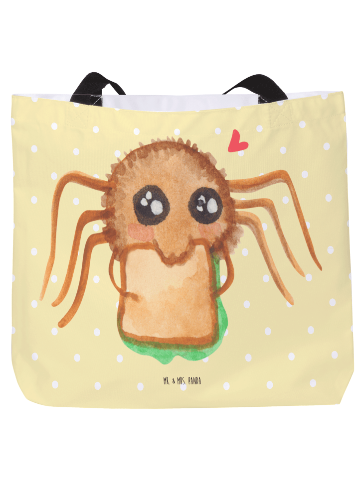 Tasche Spinne Agathe Sandwich ohne Spruch in Gelb Pastell