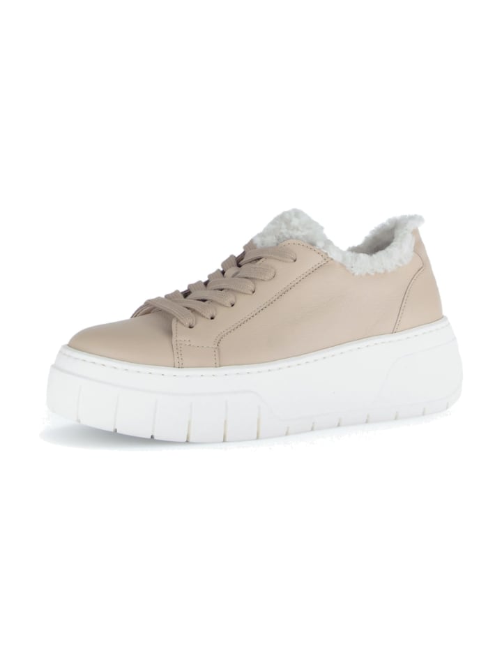 Sportliche Schnürschuhe in Beige