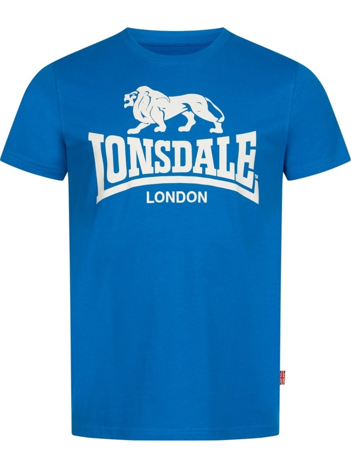 T-Shirt "Logo T-Shirt normale Passform" in Blau