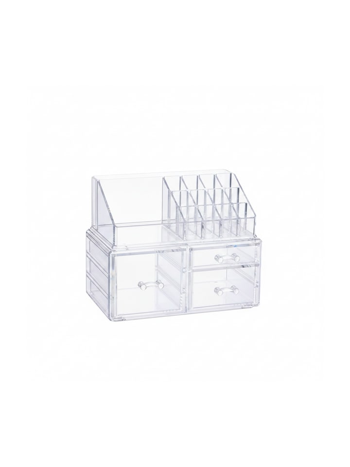 2x Makeup-Organizer in Transparent