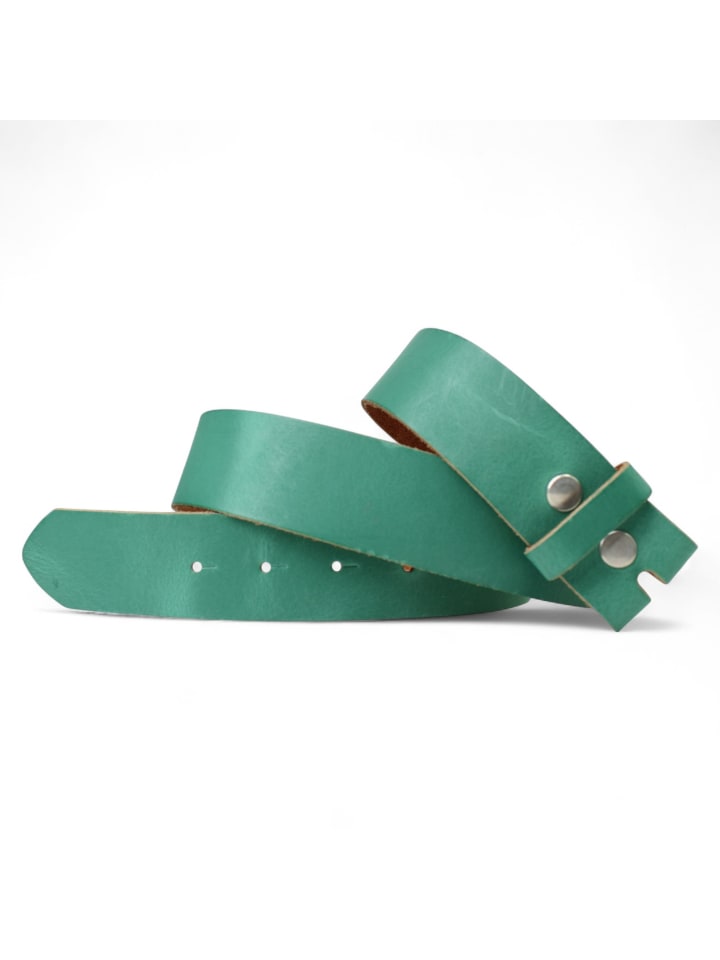 Ledergürtel Wechselgürtel in Jade