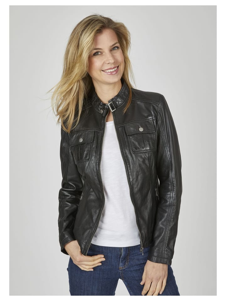 Lederjacke SEJANNA in Schwarz