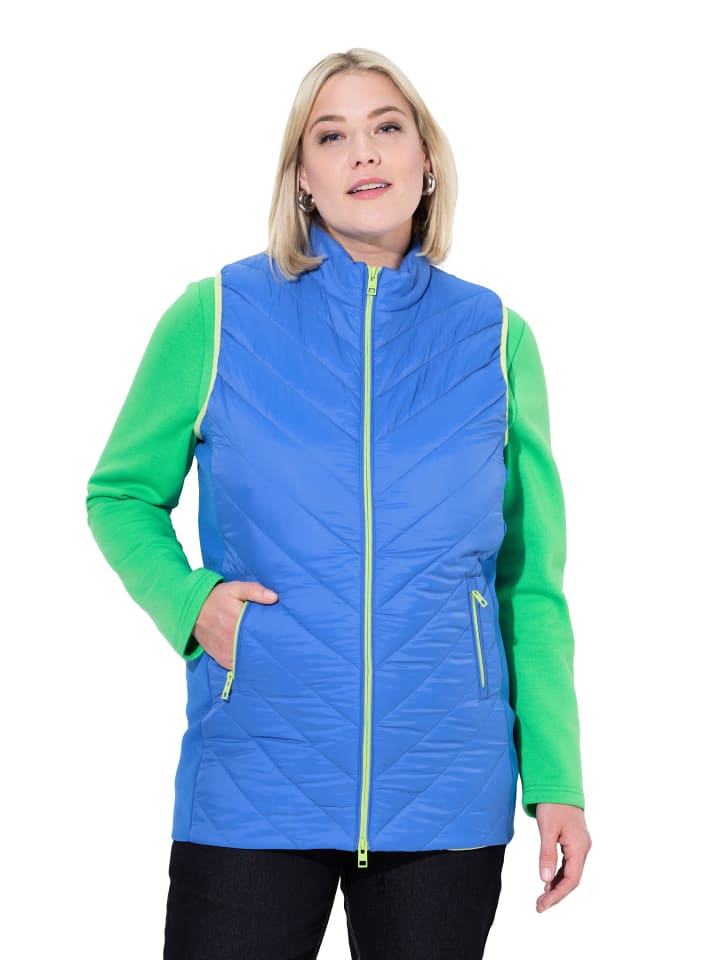 Weste in pfauenblau