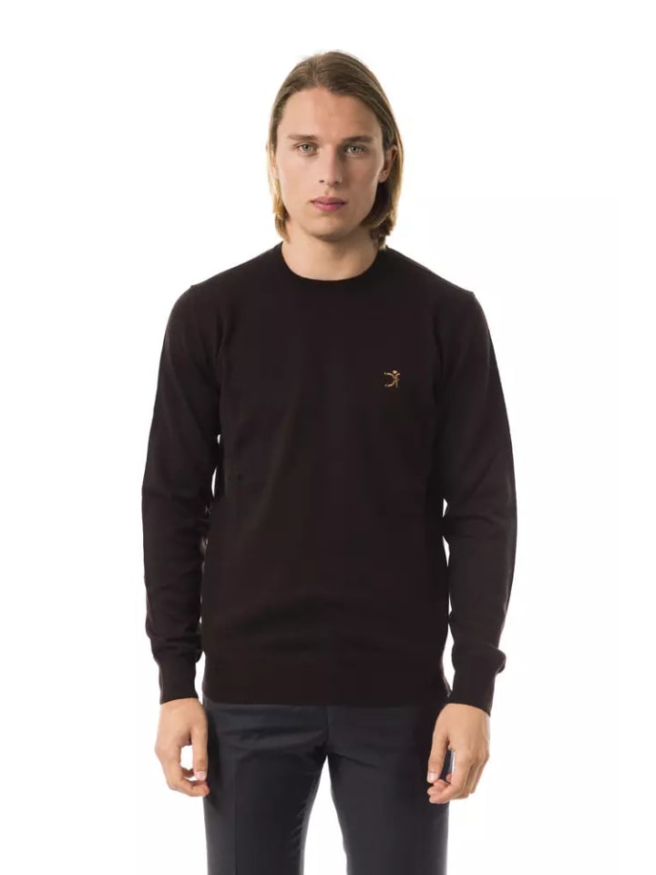 Braun Merino Wolle Herren Pullover