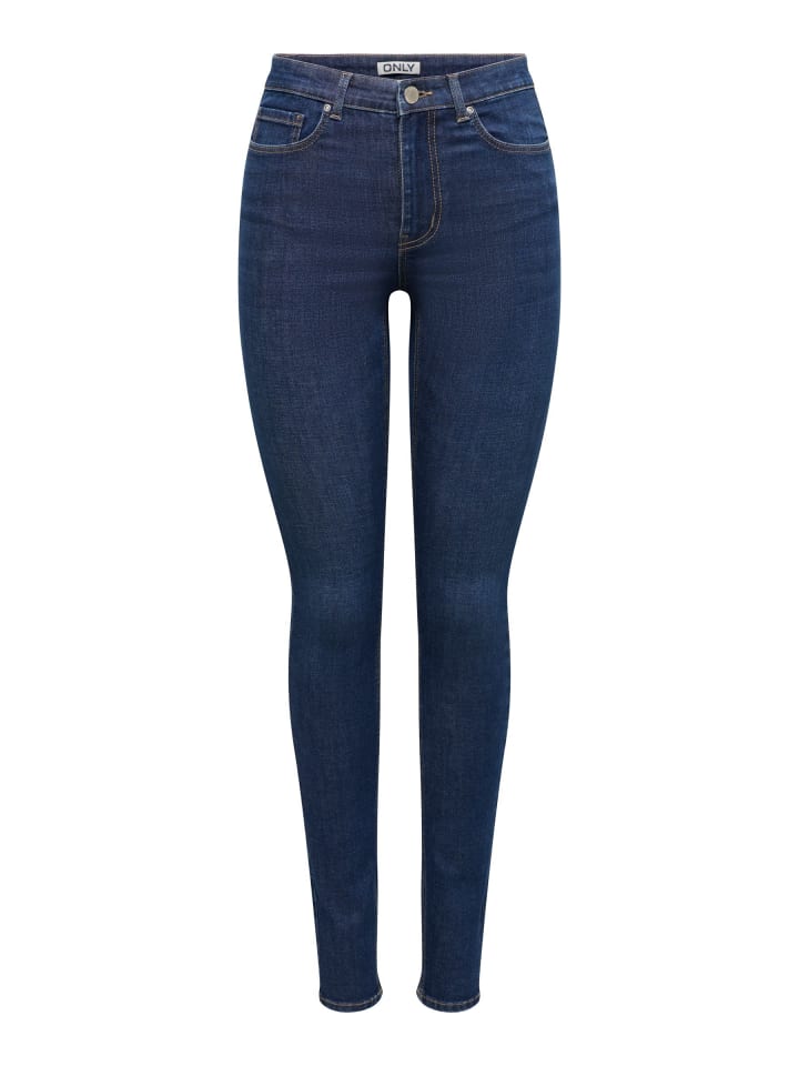 Skinny Jeans in Dark Medium Blue Denim