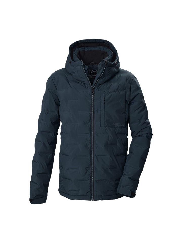 Steppjacke mit Kapuze in Petrol2510