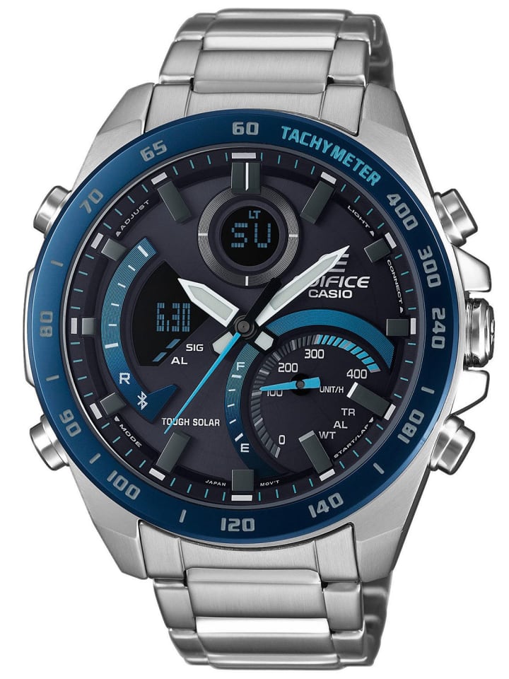 Edifice Solaruhr mit Bluetooth Schwarz / Silber