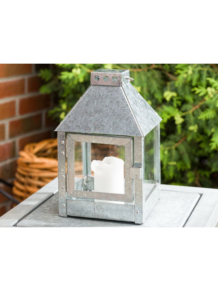 Allwetter Laterne QUADRO MINI Verzinkt 27 cm