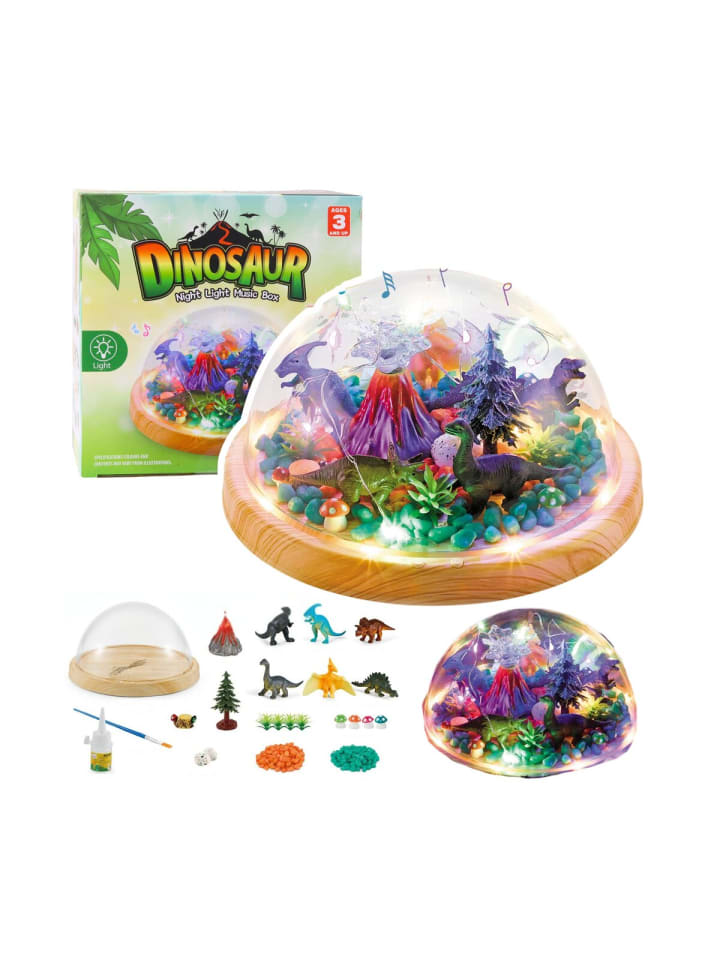 DIY-Dinosaurier-Terrarium-Kreativset mit Kuppel-Nachtlicht
