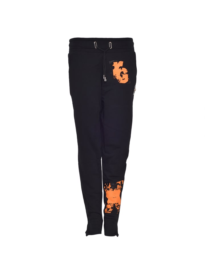 X Jogginghose Schwarz Orange