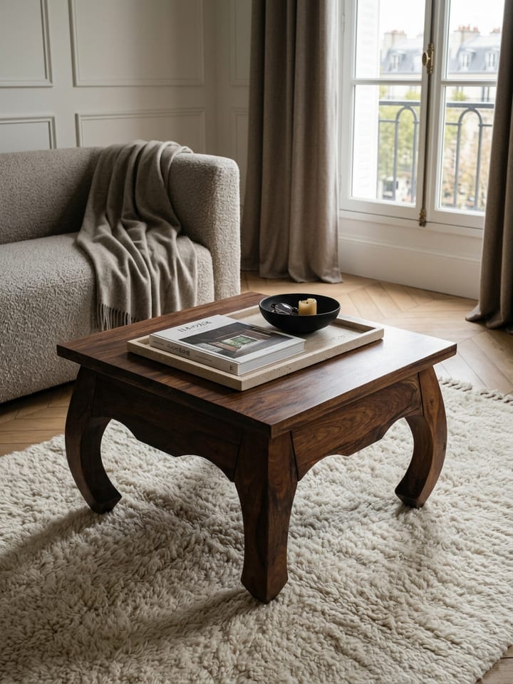 Couchtisch Massiv-Holz 60 cm breit Wohnzimmer-Tisch Design