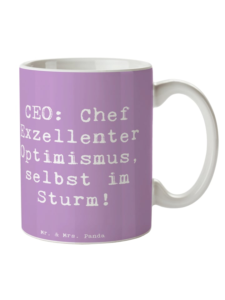 Trinkbecher Spruch ZeichenO Optimismus mit Spruch in Lavendeltraum