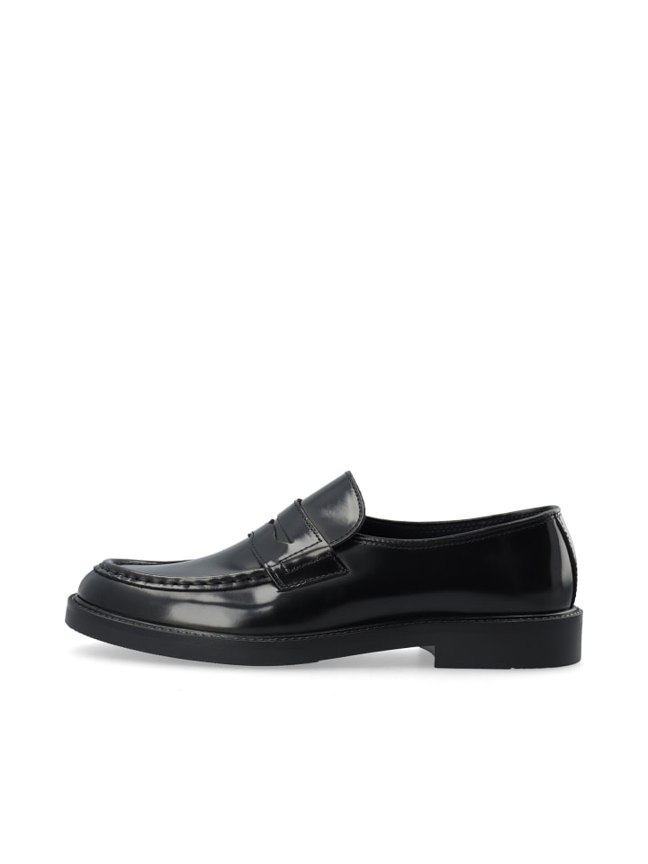 Lederhalbschuhe in Black1