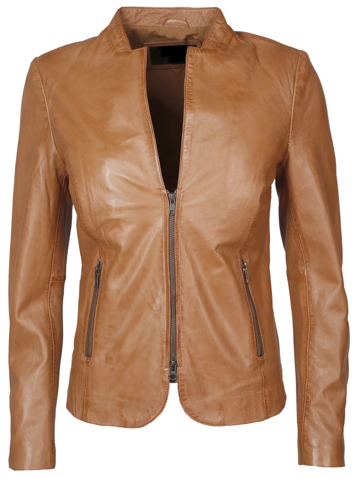 Lederjacke Lida in cognac