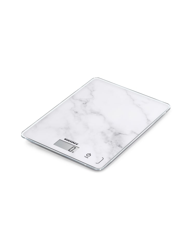 Küchenwaage Page Compact 300 Marble weiß schwarz 20,0 x 15,0 x 1,3 cm