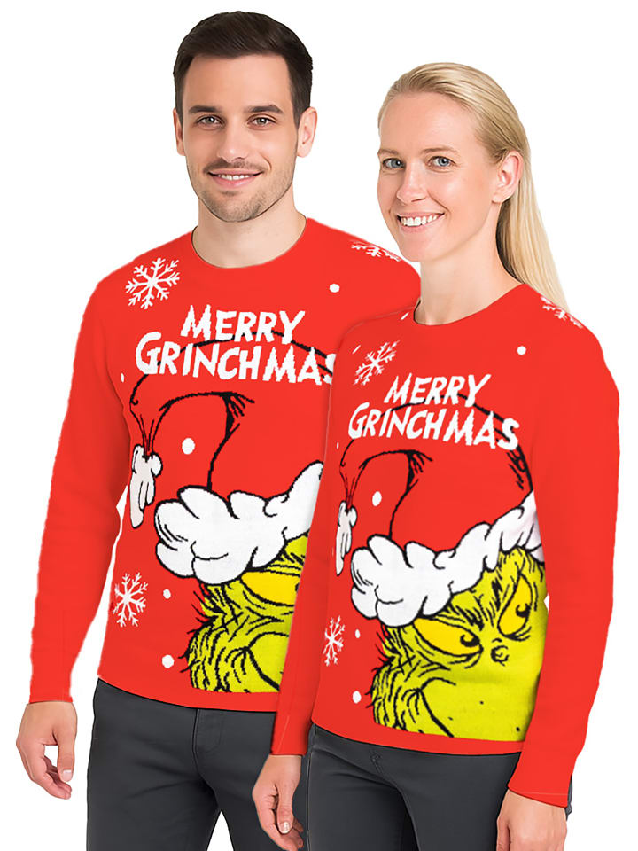 The Grinch Weihnachtspullover Ugly Christmas Sweater in rot