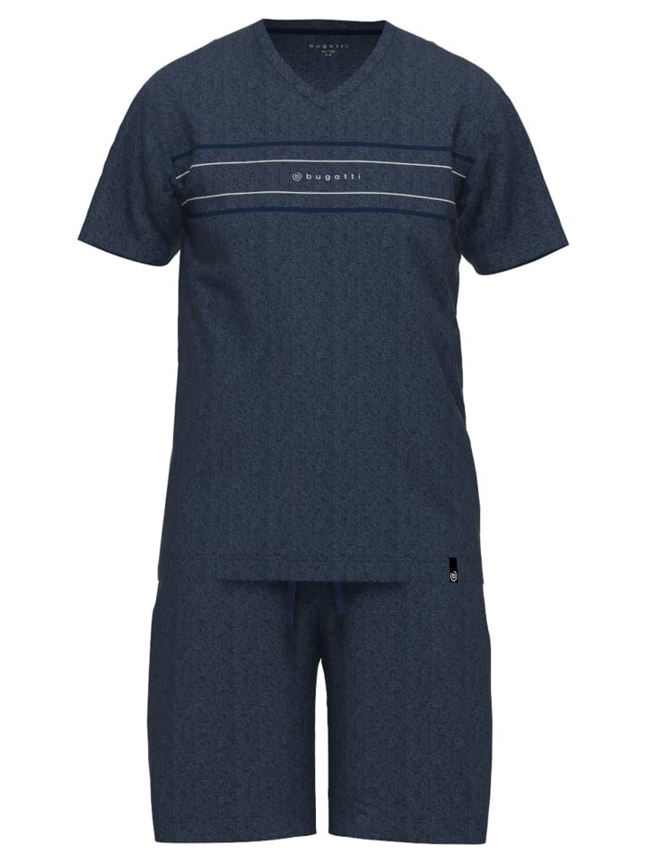 Shorty Turin in blau-mittel-melange