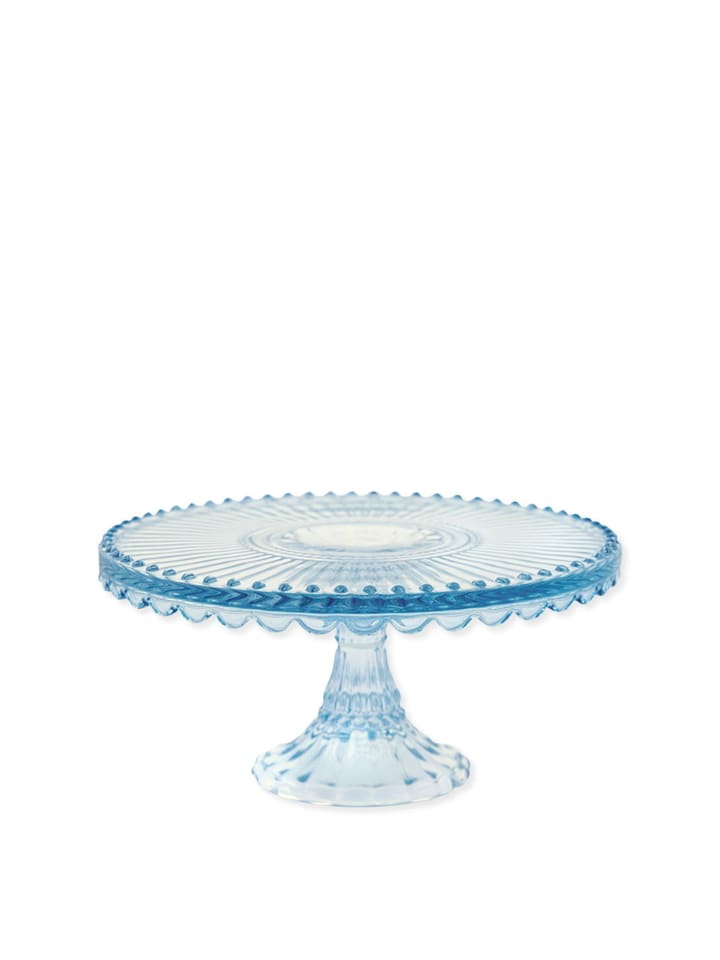 Tortenplatte Kuchenplatte aus Glas Alice in pale blue