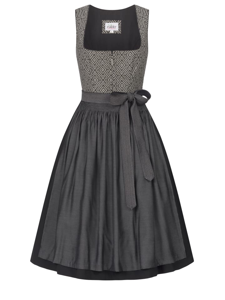 Midi Dirndl Grace in Schwarz