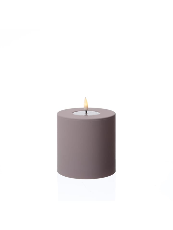 LED Kerze Mia Kunststoff für Innen/Außen flackernd H: 10cm D: 10cm in rosa