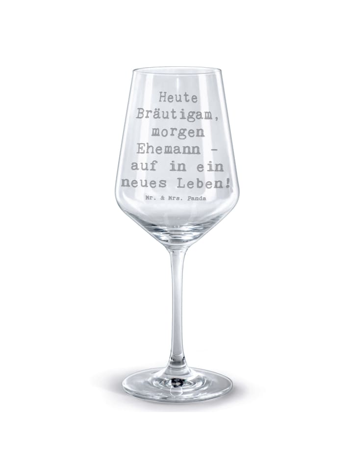 Rotwein Glas Spruch Bräutigam Heute mit Spruch in Transparent