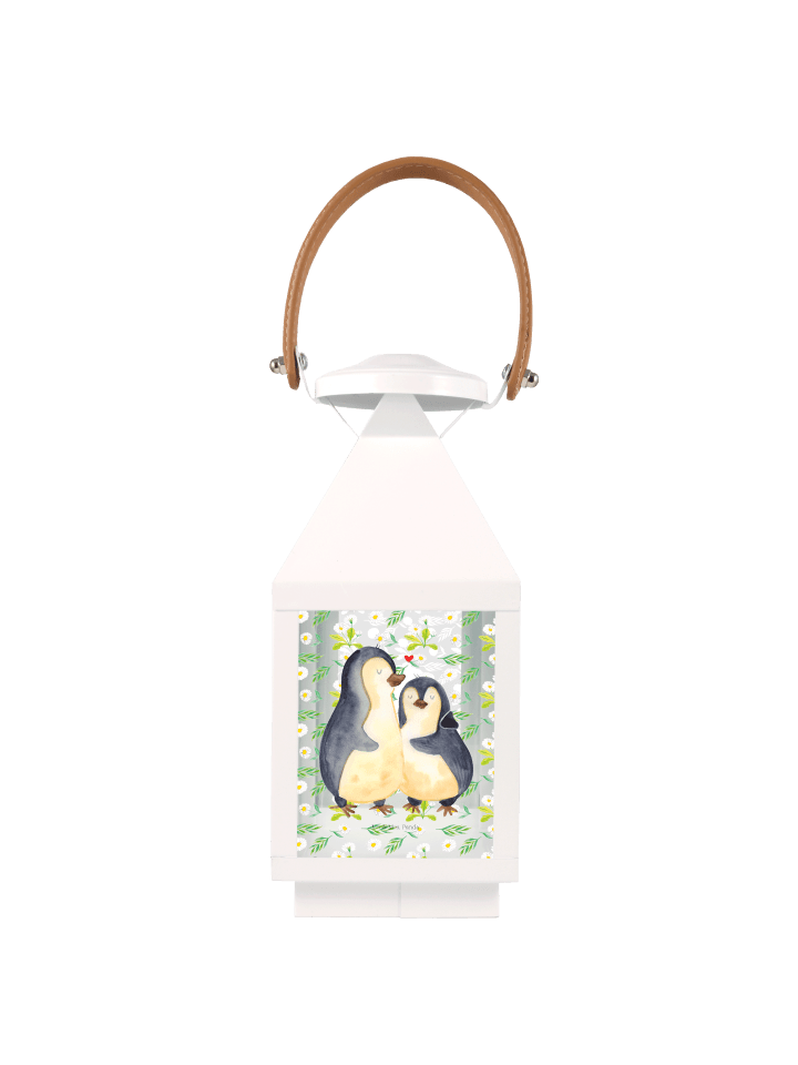Kerzenhalter Pinguin umarmen ohne Spruch in Transparent