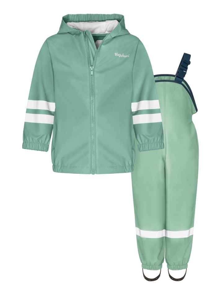 Regen-Set Latzhose Basic in grün