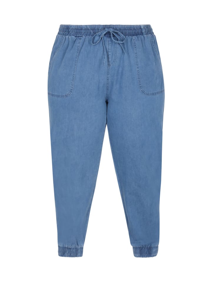 Women Plus Size Pants in blue