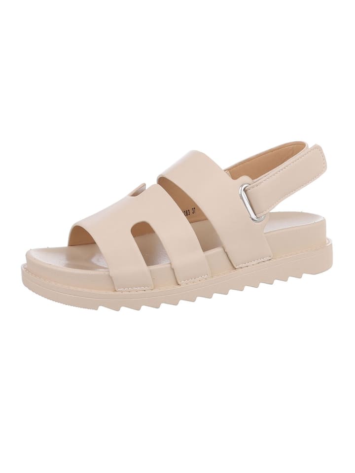 Sandale & Sandalette in Beige