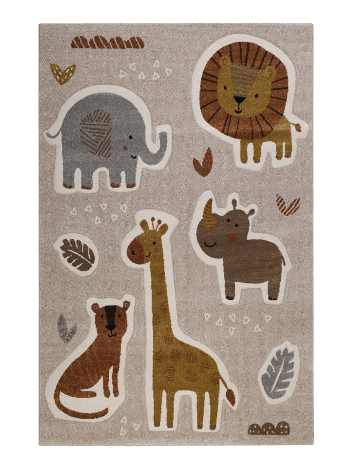 Kinderteppich Nala & Friends in sand beige meliert