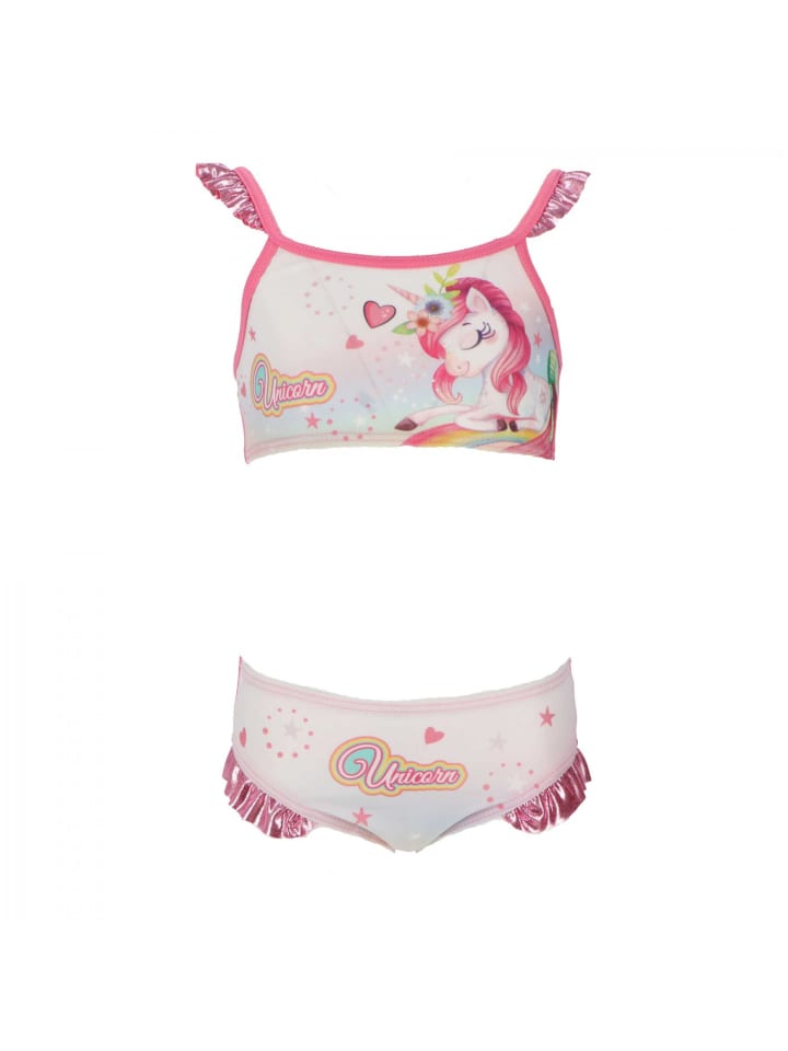 Einhorn Badeanzug für Mädchen Bikini für den Pool oder Strand in Pink