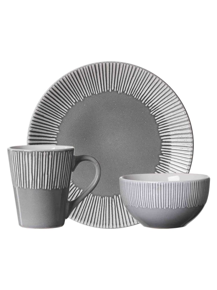 18-tlg. Frühstücks-Set Banda in Grau